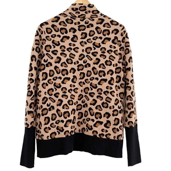Rachel Zoe Leopard Print Zip Up Cardigan - Picture 3 of 7